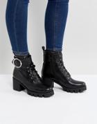 Raid Nisha Black Ring Detail Ankle Boots - Black