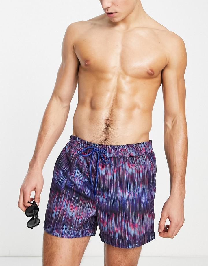 South Beach Swim Shorts In Black Print