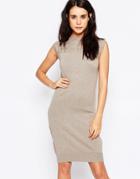 Lavand Pencil Dress With Mesh Yoke - Bg