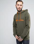 Columbia Logo Hoodie In Green - Green