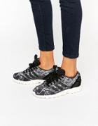 Adidas Originals X Farm Paisley Print Zx Flux Sneakers - Core Black