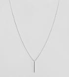 Kingsley Ryan Sterling Silver Simple Bar Pendant Necklace - Silver