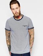 Ted Baker Fine Stripe T-shirt - Blue