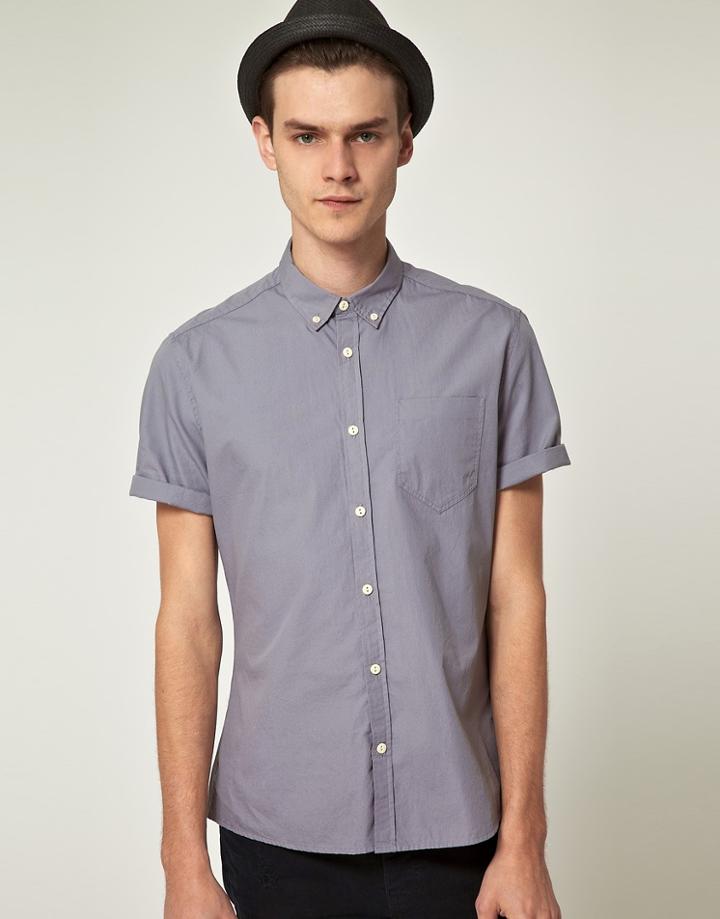 Asos Short Sleeve Shirt - Gray