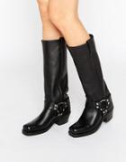 Frye Harness 15r Leather Knee High Boots - Black