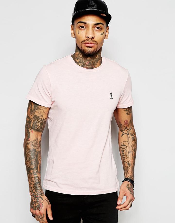 Religion Oil Wash T-shirt - Pale Pink