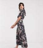 Whistles Exclusive Wrap Jersey Midi Dress In Polka Dot In Pink