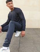 Asos Design Skinny Smart Sweatpants In Navy