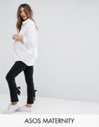 Asos Maternity Skinny Pant With Bow Back Detail - Black