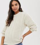 Asos Design Maternity Cable Sweater - Cream