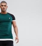 Le Breve Tall Raglan Layer T-shirt - Green
