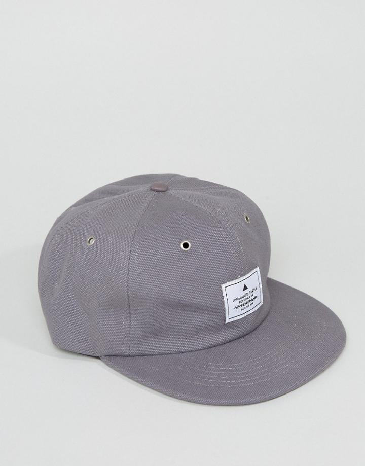 Asos Vintage Baseball Cap In Purple Canvas - Purple