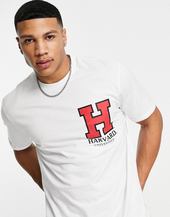 Only & Sons Harvard Oversized T-shirt In White