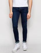 Weekday Form Super Skinny Jeans In Stretch Mtw Mid Blue - Mtw