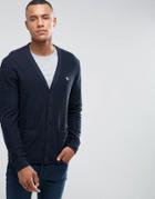 Abercrombie & Fitch Knit Cardigan Icon Logo In Navy - Navy