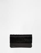 Asos Unlined Purse With Faux Pony Flap - Black