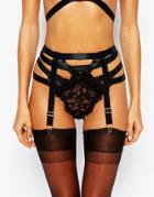 Asos Belle Strappy Lace Suspender - Black