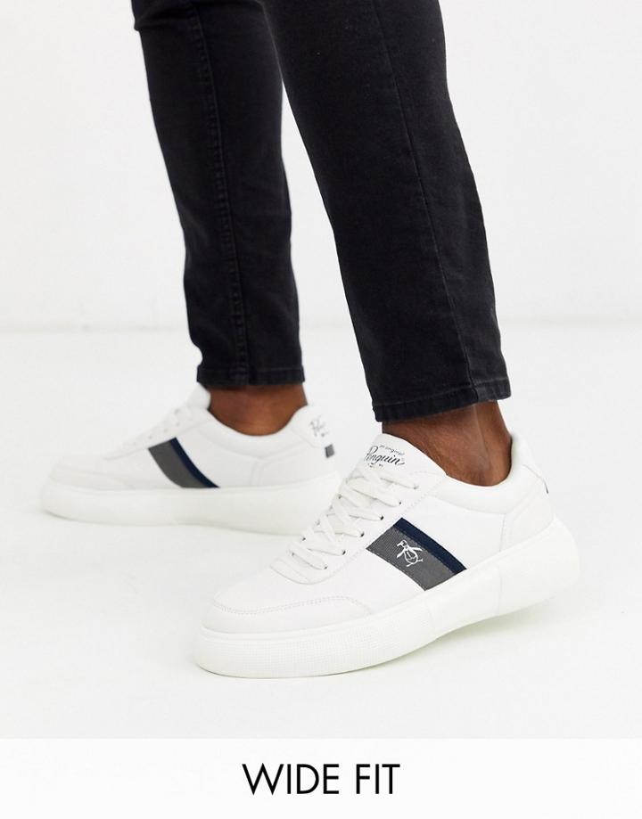 Original Penguin Wide Fit Chunky Sneaker In White