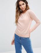Only Ribbed Sweater - Pink