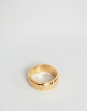 Seven London Cross Band Ring In Gold - Gold