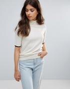 Wood Wood Darlene Merino Wool Polo Top - Cream