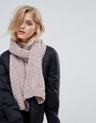 New Look Chenille Scarf - Pink