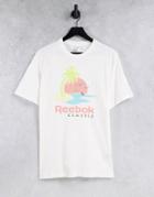 Reebok Classics Summer Graphic T-shirt In Off White-brown