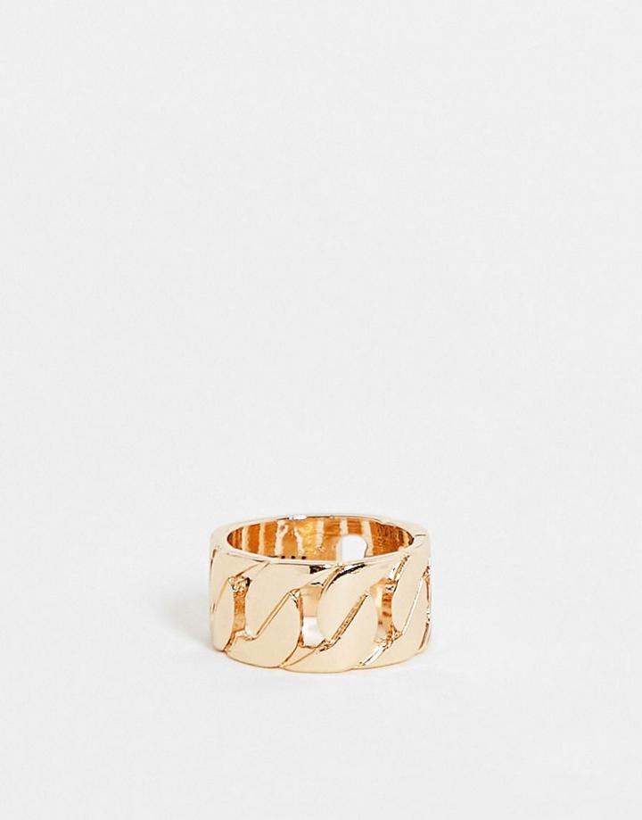 Wftw Chain Ring In Silver-gold