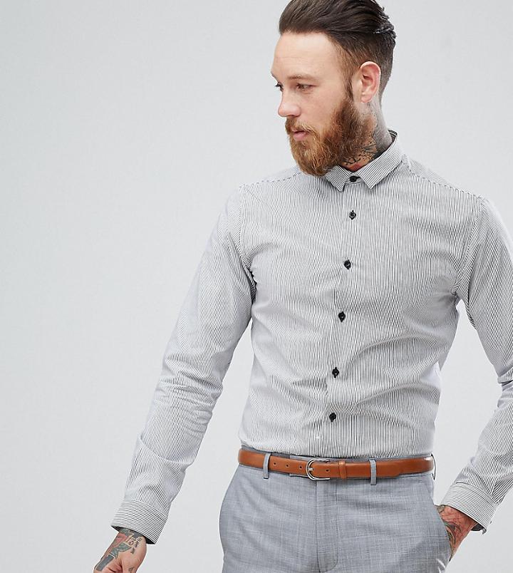 Heart & Dagger Skinny Stripe Shirt - White