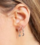 Kingsley Ryan Exclusive 10mm Celestial Hoop Earrings With Sun And Star Drops In Sterling Silver