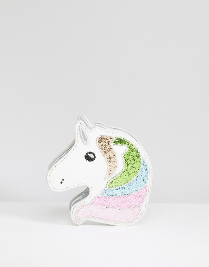 Yoki Unicorn Cross Body Purse - White
