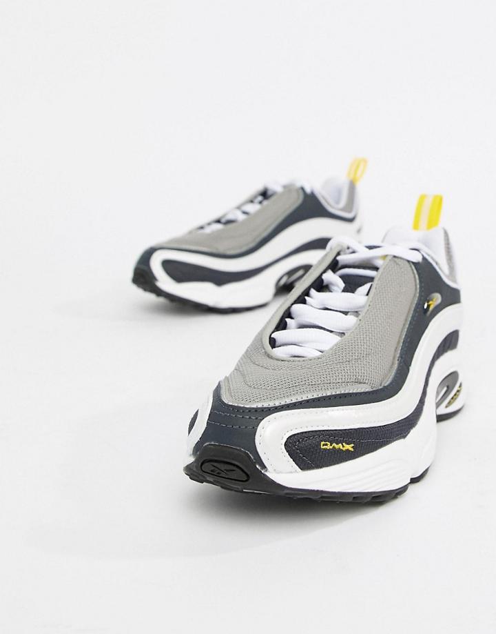 Reebok Black And Yellow Daytona Dmx Sneakers-gray