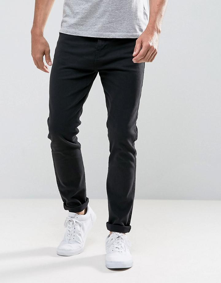 Bershka Skinny Jeans In Black - Black