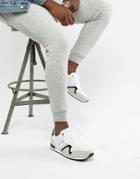 Tommy Hilfiger Suede Mix Sneaker In White - White