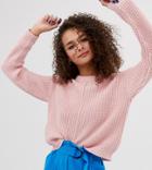 Bershka Seam Front Sweater In Pink