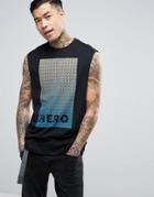 Heros Heroine Sleeveless T-shirt With Box Logo - Black
