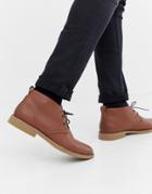 New Look Faux Leather Desert Boots In Tan - Tan