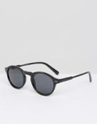 7x Round Sunglasses In Black Tort - Black
