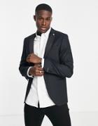 Twisted Tailor Hunter Skinny Suit Jacket In Black