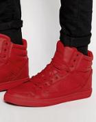 Asos High Top Sneakers In Red - Red
