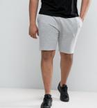 Asos Plus Jersey Skinny Shorts In Gray Marl - Gray