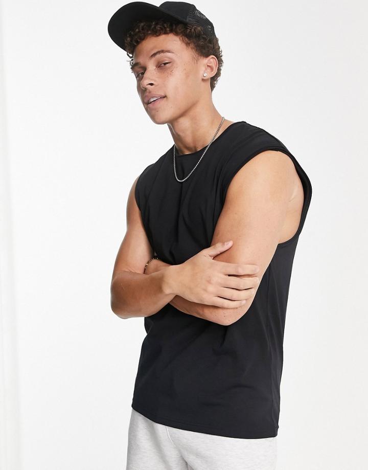Pull & Bear Oversized Tank Top In Black