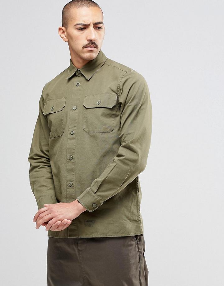 Carhartt Wip Mission Shirt In Regular Fit - Green