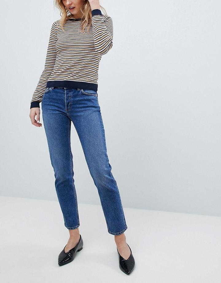 Monki Monokomi Straight Leg Jean - Blue