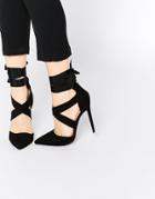 Lost Ink Catch Black Soft Tie Wrap Shoe - Black
