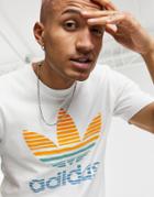 Adidas Originals Trefoil Ombre T Shirt In White