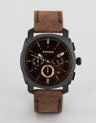 Fossil Fs4656 Machine Leather Watch - Brown