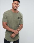 Siksilk Textured Muscle T-shirt In Khaki - Green