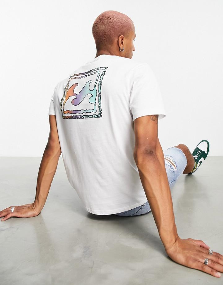 Billabong Crayon Wave Back Print T-shirt In White