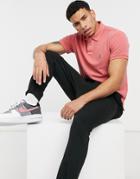Polo Ralph Lauren Garment Dyed Player Logo Pique Polo In Desert Rose-pink
